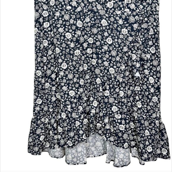 J.Crew Mercantile Floral Faux Wrap Mini Dress Size 0 - Picture 6 of 8